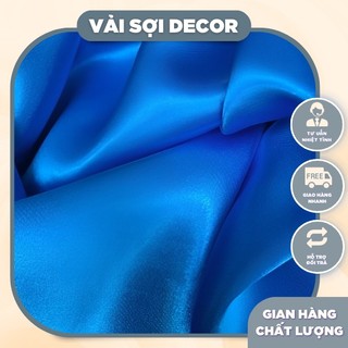 Phông nền vải bóng mềm màu xanh dương khổ vải 1,5m x 1m dài