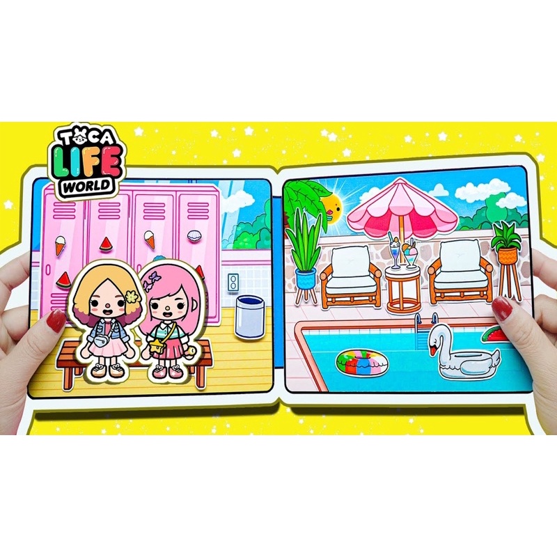 Toca đi hồ bơi cùng Enid - Búp bê giấy