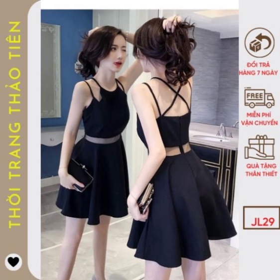 (Fom: <55kg) Phong Cách 2022 Mới Của Phụ Nữ Sexy Phiên Bản Hàn Quốc Váy Ngắn Kiểu Cách Hở Lưng Mảnh Mai JL29 | BigBuy360 - bigbuy360.vn