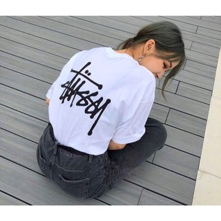 Áo thun tay lỡ Stussy Basic T-shirt form Unisex nam nữ Cotton 100% form rộng