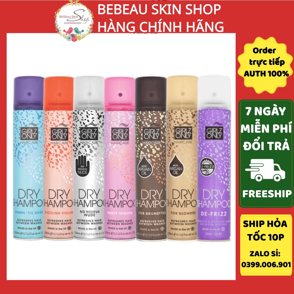 Dầu gội đầu khô GIRLZ ONLY 200ml NHẬP KHẨU CHÍNH HÃNG