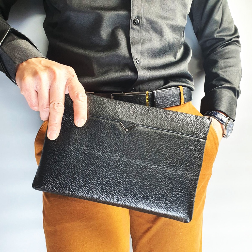 Clutch cầm tay nam da bò thật CL147  - 100% da bò thật BH 3 năm
