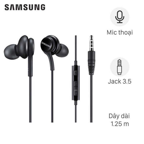 Tai nghe có dây samsung A50, Tai phone jack 3.5 dùng cho samsung xiaomi redmi oppo chống ồn cao - BVP