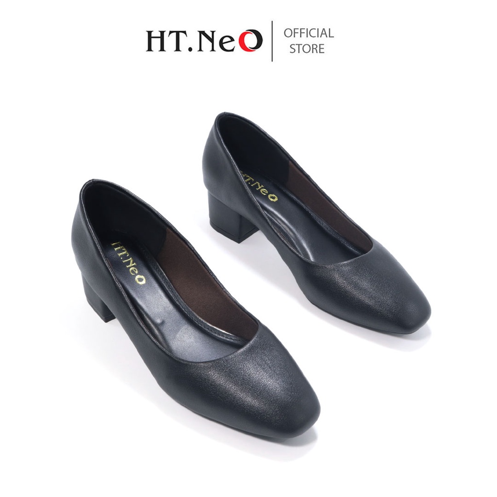 Giày công sở nữ HT.NEO da bò êm mềm ,gót cao 3cm ,thiết kế đơn giản ,kiểu dáng trơn sang trọng ,lịch thiệp GA02