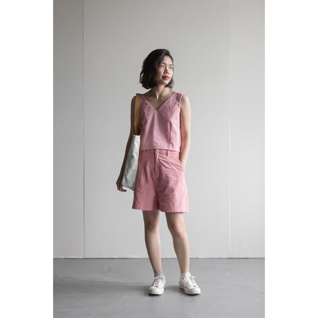 Rustea X Top - Áo không tay dáng lửng, lưng chữ X