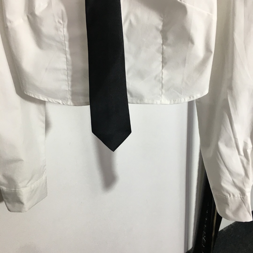 Áo sơ mi dài tay nữ Prada thắt cà vạt phong cách thanh lịch