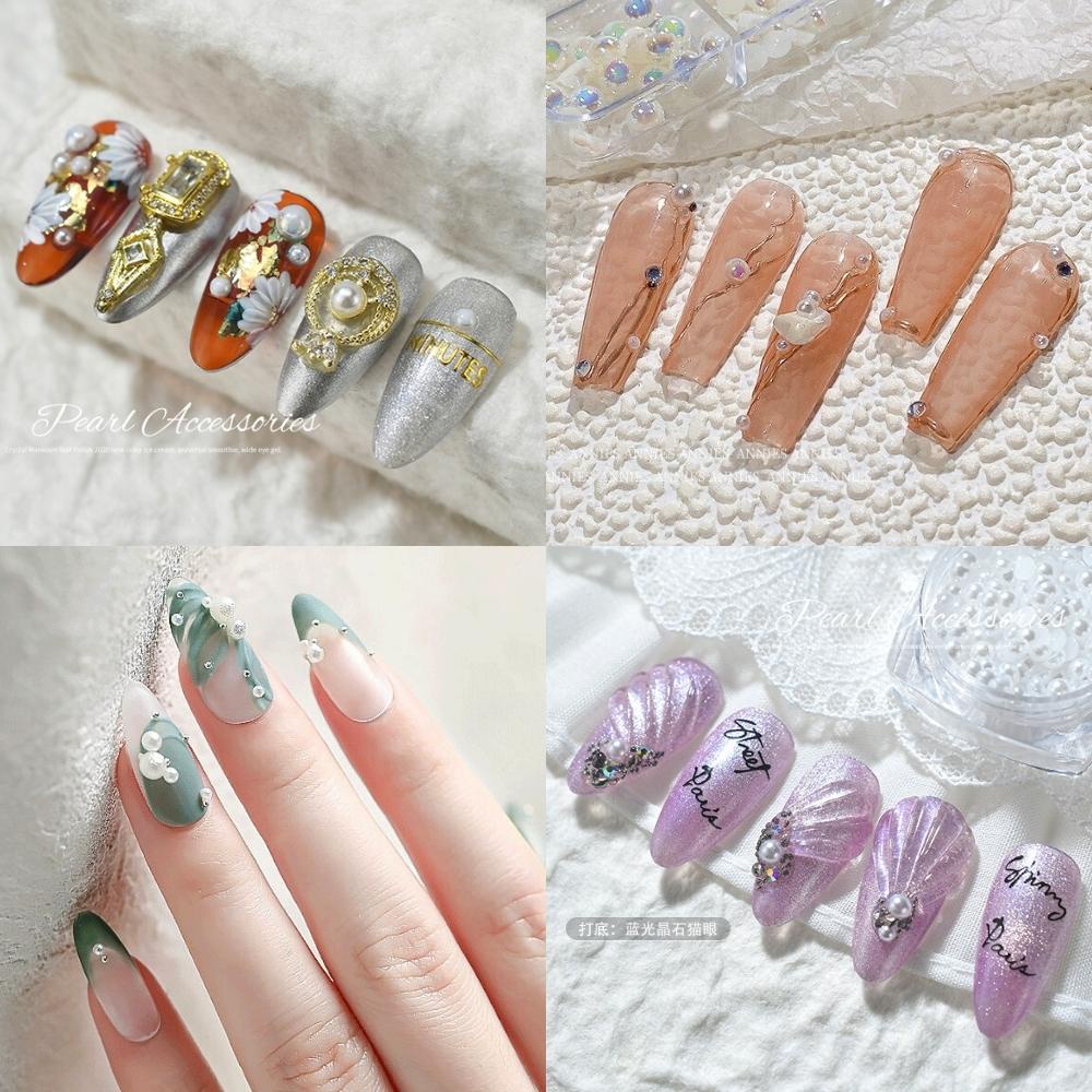 Ngọc trai nhựa nail set trang trí móng NGHI THẢO