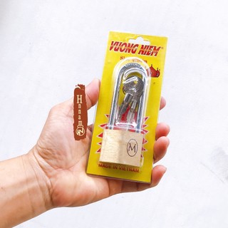 Ổ khóa Vương Niệm size 40mm càng dài thép ,thân bằng đồng thau Chìa 4 Khía (y)  loại 2 chìa chịu nhiệt tốt