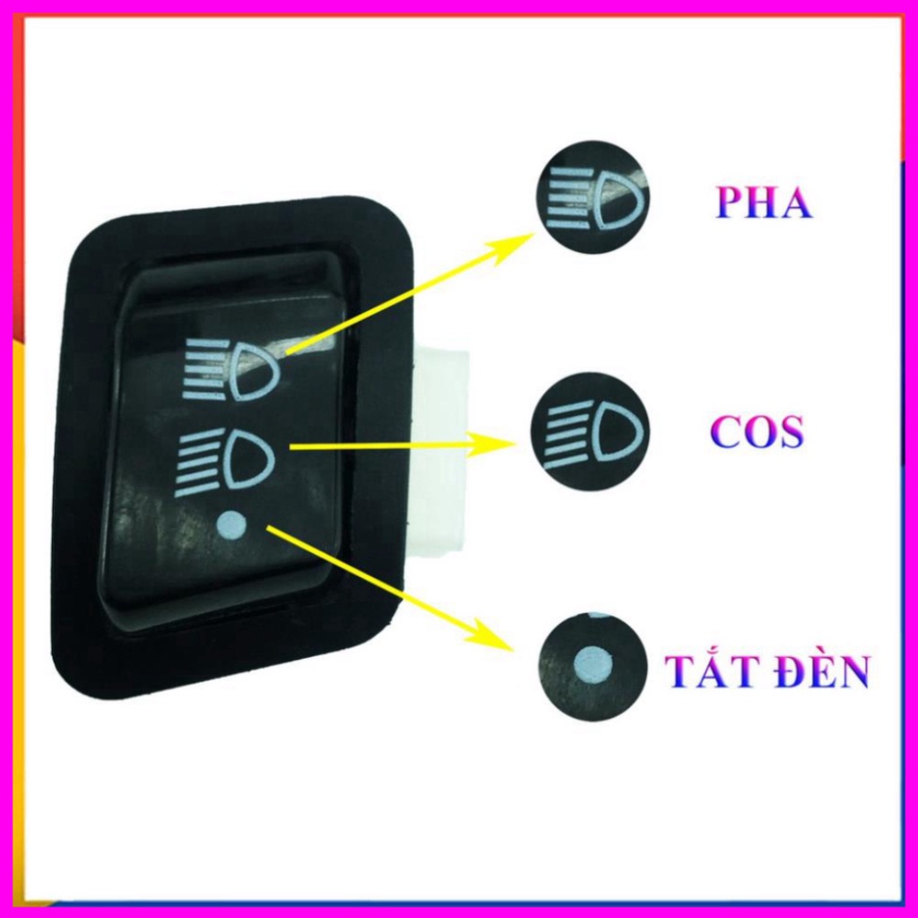 Công Tắc Tắt Đèn Cho Xe Honda Vision 2021 - Vision 2023, Wave 2023, RSX 2023, Lead 2023 Lắp Như Zin Không Đục Khoét Hàng