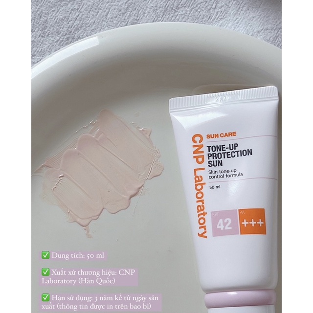 Kem chống nắng CNP TONE UP PROTECTION SUN SPF 42 PA +++