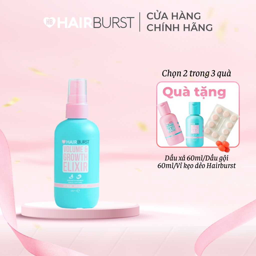 Xịt Hairburst Volume and Growth Elixir Tạo Độ Phồng Và Kích Thích Mọc Tóc 125ml