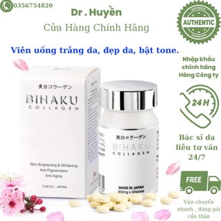 Viên uống trắng da Bihaku Collagen, Viên uống đẹp da Collagen Nhật Bản trắng bật tone