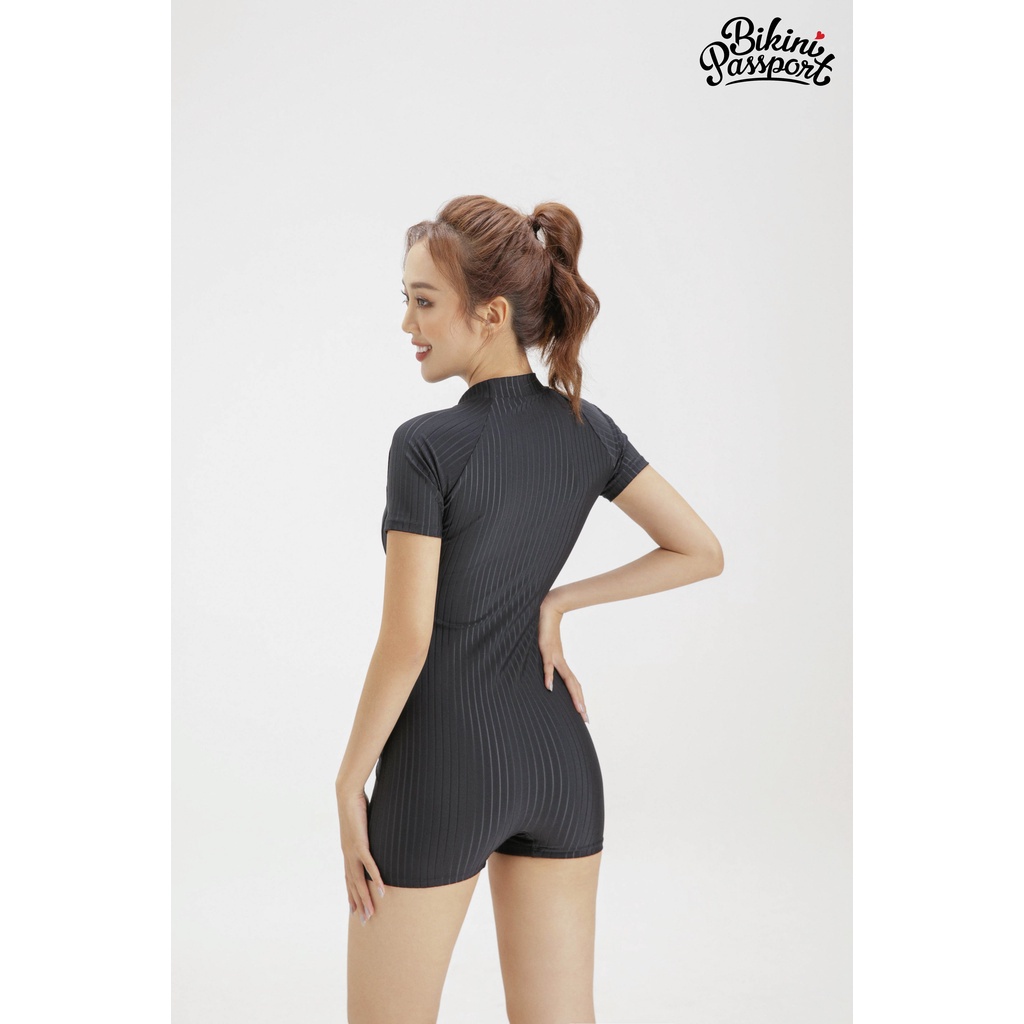 Đồ bơi NỮ BIKINI PASSPORT kiểu Một mảnh quần short, áo tay ngắm có khóa - màu Đen - BS400_BL | BigBuy360 - bigbuy360.vn