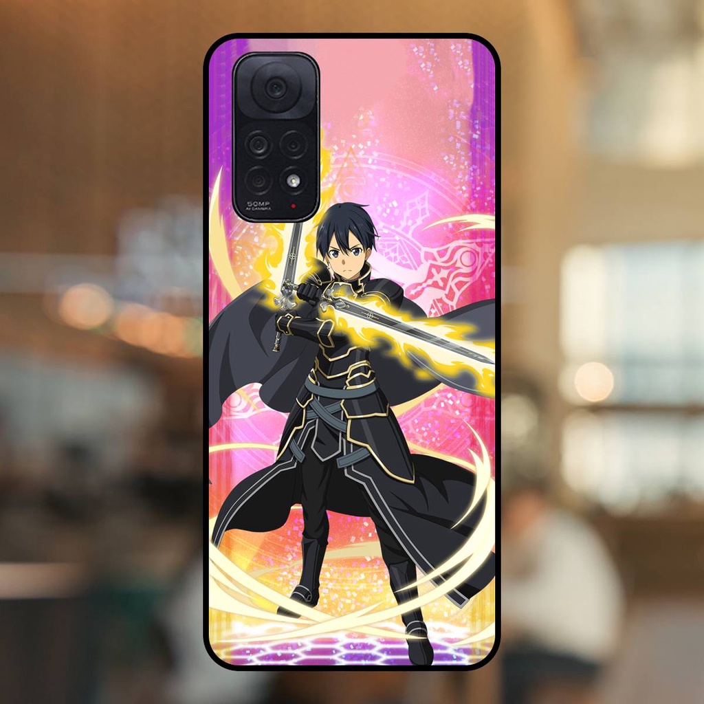 Ốp lưng điện thoại Redmi Note 11 viền đen Kirito Sword Art Online