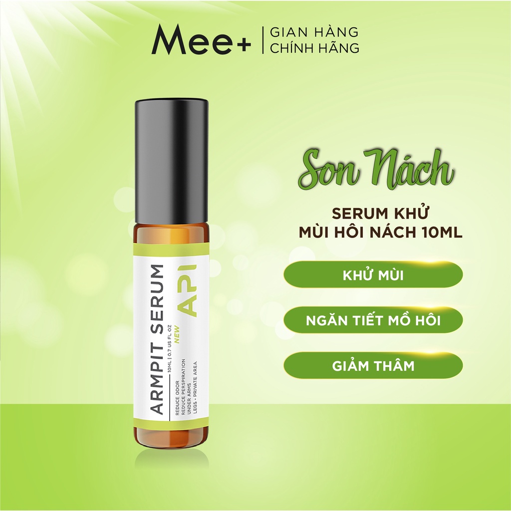 Son nách API, khử mùi hôi nách API, lăn khử mùi ngăn tiết mồ hôi 72h 10ml