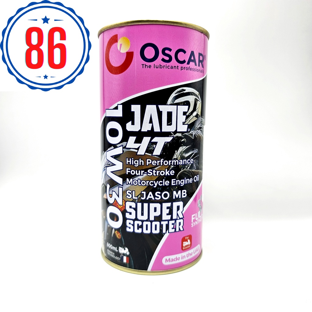 Oscar Jade Scooter 10W30 800ML Nhớt xe tay ga tổng hợp 100%- Sản xuất tại U.A.E