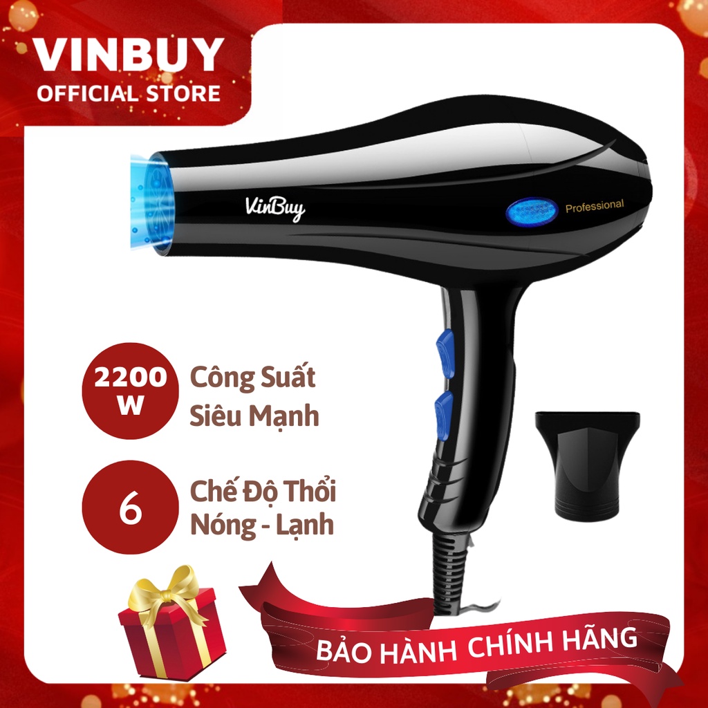 Máy Sấy Tóc Công Suất Lớn 2200W Chuyên Dụng Cho Hair Salon Bổ Sung Ion  Dưỡng Ẩm Làm Mềm Mượt Tóc, Động Cơ Êm Ái - VinBuy - Phụ kiện chăm sóc