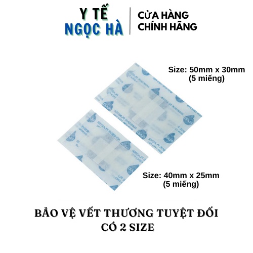 Băng cá nhân không thấm nước Waterpoof Plater 10 miếng/ hộp, bảo vệ vết thương tránh nước, vi khuẩn, bụi bẩn
