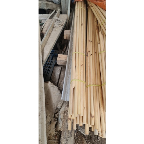 Thanh gỗ thông tròn phi 2.5cm - dài 1m, 80CM treo rèm_Thanh gỗ tròn đường kính 2.5cm