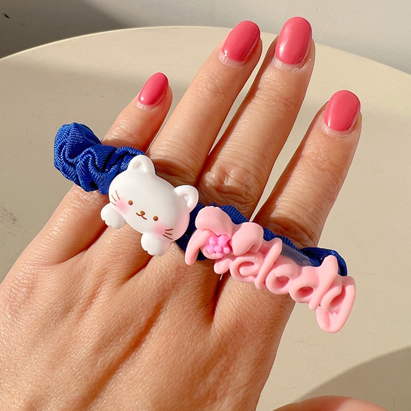 Dây Cột Tóc Hình Gấu / Thỏ Dễ Thương Ngọt Ngào Cho Nữ