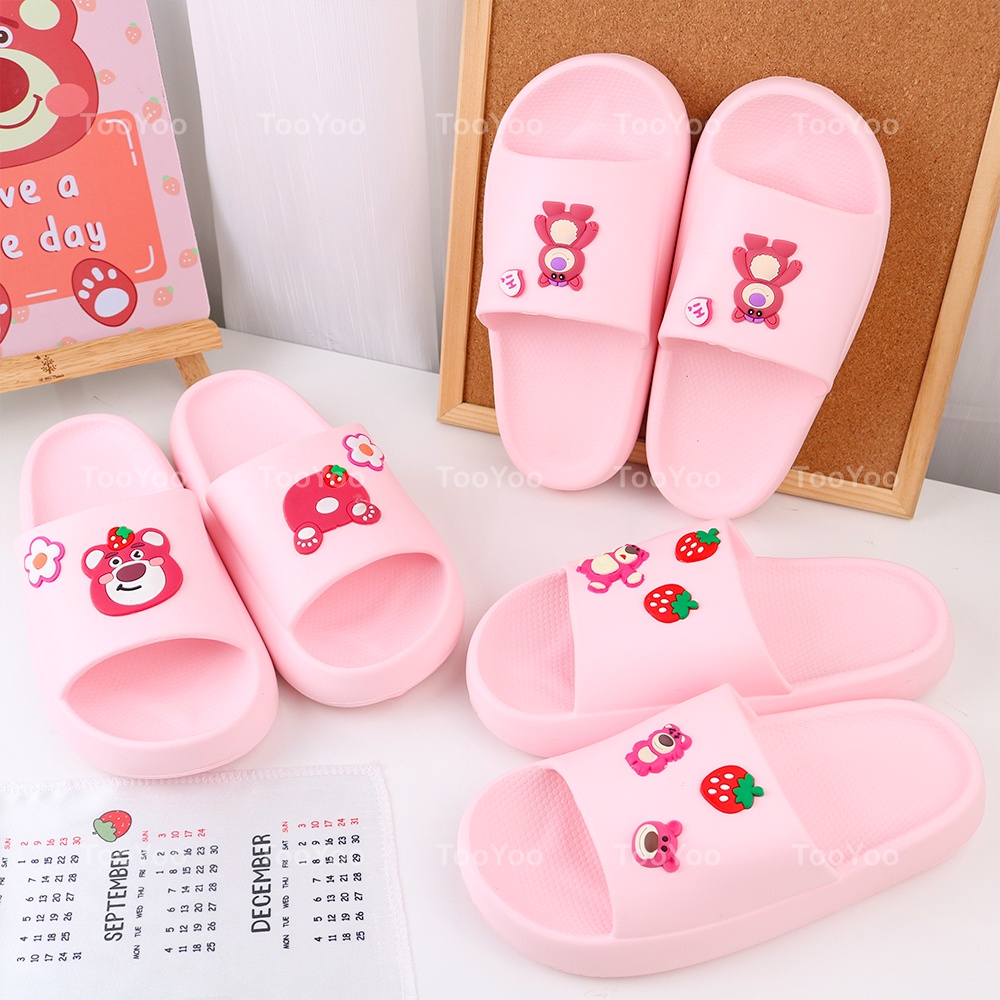 Dép bánh mì Gấu dâu Lotso form rộng nhiều mẫu dễ thương cute TY0361