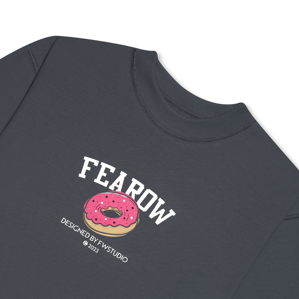 Áo thun 2 mặt nam nữ local brand unisex Fearow Double Tee Collection - Donut / Xám Đậm - ATF1012
