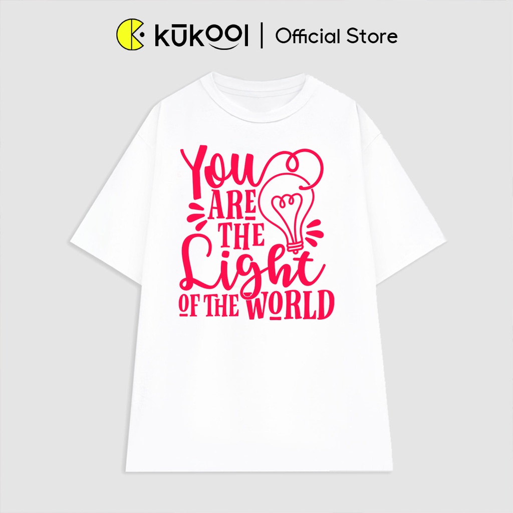 Áo thun KUKOOL dáng rộng unisex áo cặp áo đi chơi thoải mái không nhăn cotton mát mẻ- áo in chữ YOU ARE..