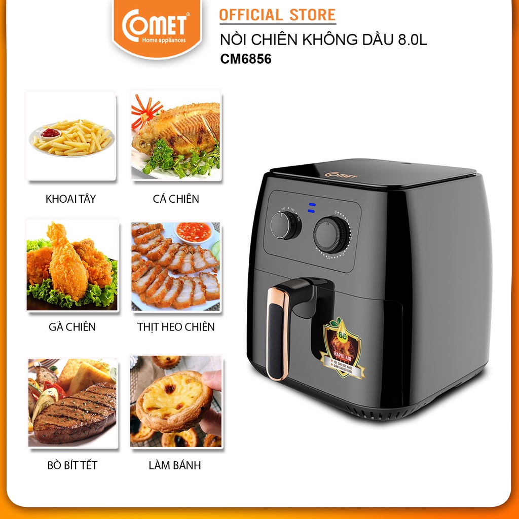 Nồi chiên không dầu 8L COMET - CM6856