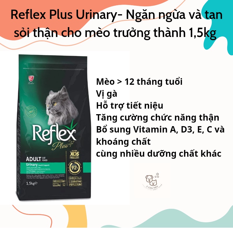 Thức ăn cho mèo Hạt Reflex Plus Urinary hỗ trợ thận cho mèo tiết niệu - 2 Con Mèo Petshop