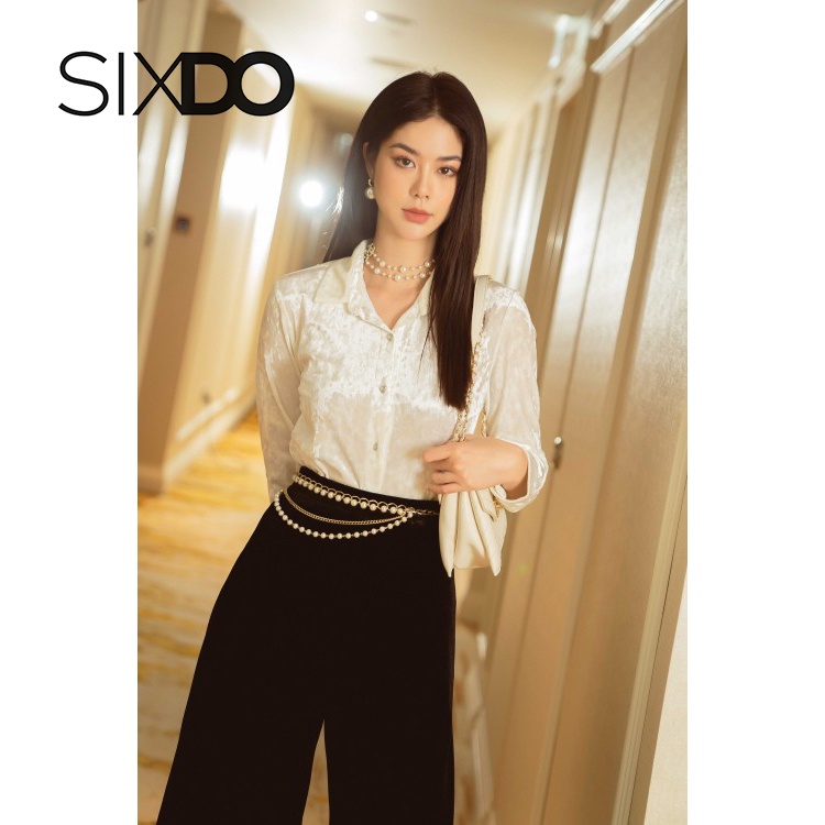 Quần nhung ống loe thời trang SIXDO