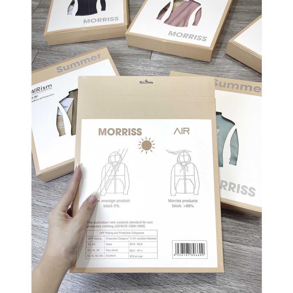 Áo chống nắng nữ 6 màu vành mũ liền Morries áo khoác nắng kèm mũ 3HANU27