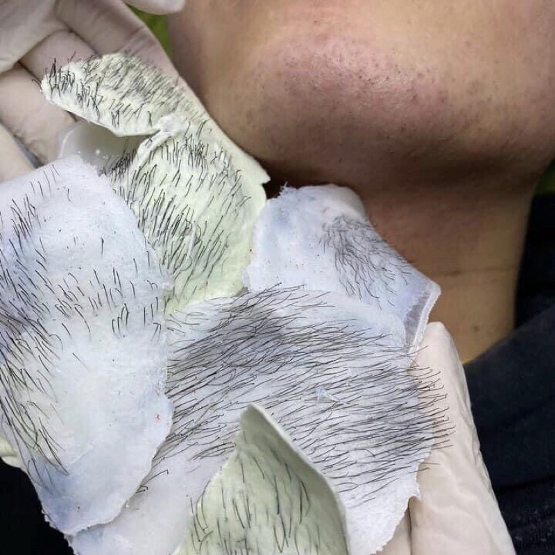 Sáp vụn wax lông nóng loại 1 hard wax bean tặng kèm cột tóc và que gỗ