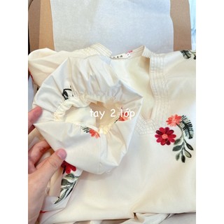 Đầm xòe be cổ V dây đai 2 lớp LS_DN687