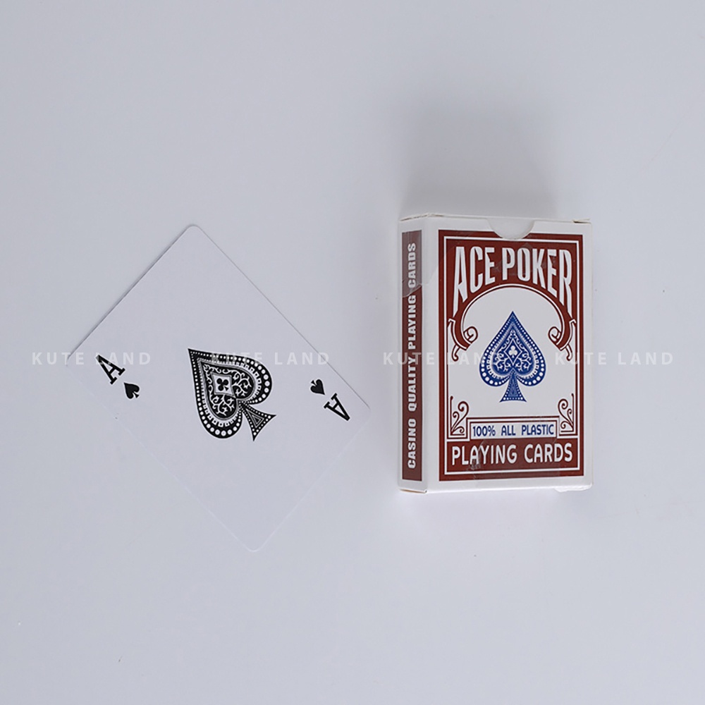 Bộ Bài Tây Ace Poker Chuyên Nghiệp 63x88 Mm Nhựa PVC Chống Thấm Nước Cao Cấp BT20