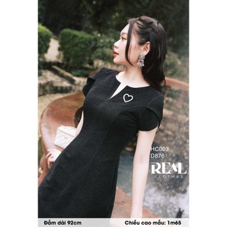 Đầm công sở tôn dángmia đen_REAL
