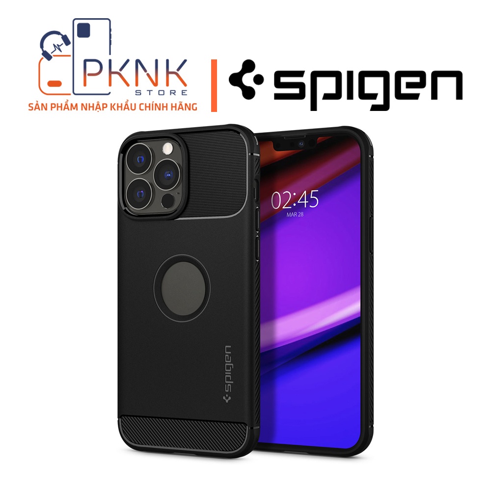 ỐP LƯNG SPIGEN IPHONE 13 PROMAX I RUGGED ARMOR - MATTE BLACK