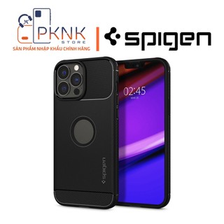 Ốp lưng spigen iphone 13 promax i rugged armor - matte black