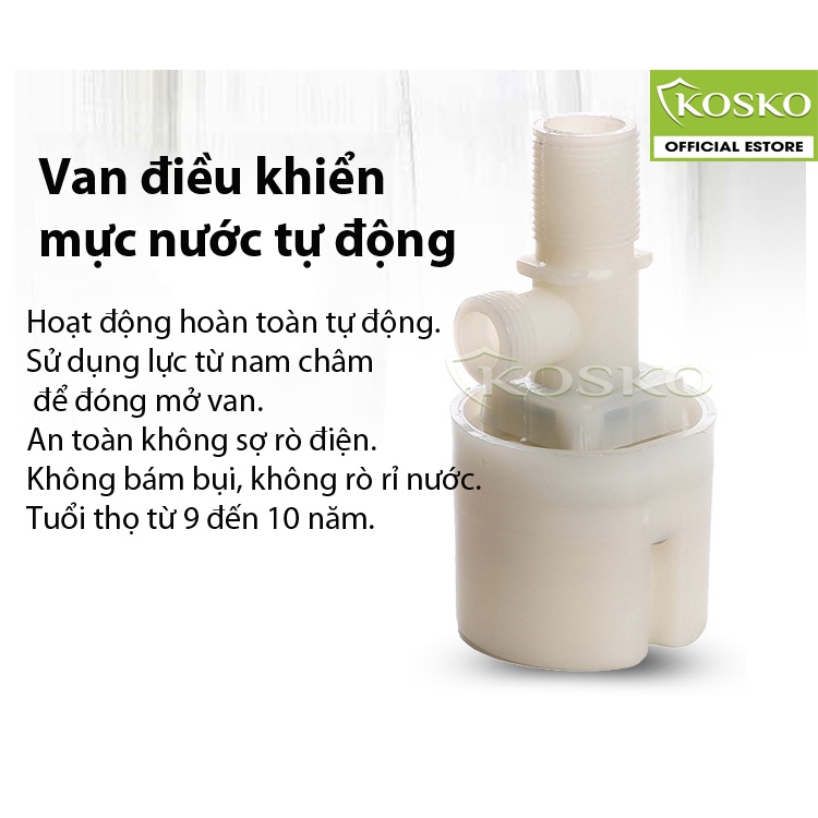 Van phao cơ thông minh thế hệ mới Chống Tràn Tự Động phi 21 - ren 1/2 (Tặng Băng Tan)