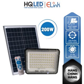 Đèn pha solar năng lượng mặt trời elink, thiết kế có thấu kính ánh sáng trắng công suất 200w