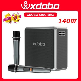Loa karaoke bluetooth 5.2 xdobo king max công suất 140w + 2 micro không dây, chống nước ipx5, hỗ trợ thẻ tf, usb, aux