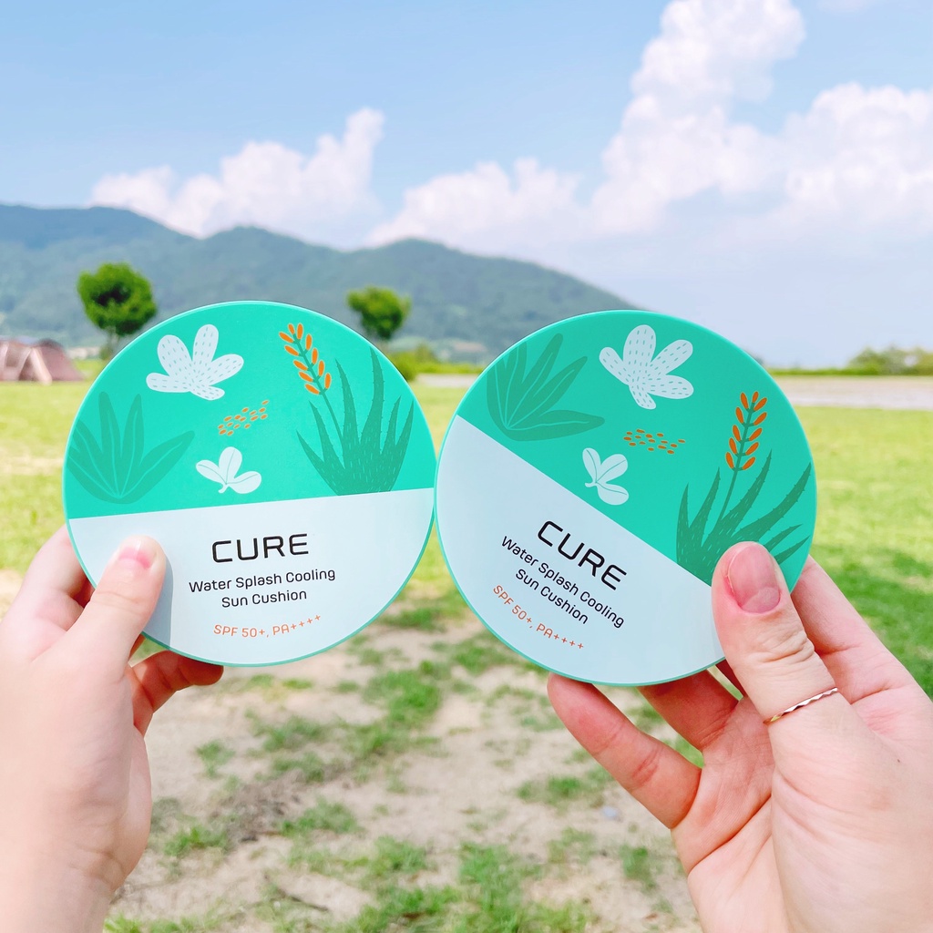 Phấn Nước Chống Nắng Nâng Tone Tự Nhiên CURE Water Splash Cooling Sun Cushion 25G