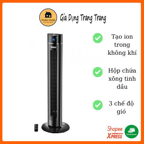 Quạt tháp Unold 86855 màu đen, Quạt Tháp Unold 86855 Skyline, 3 Mức Gió, Có Khuếch Tán Tinh dầu