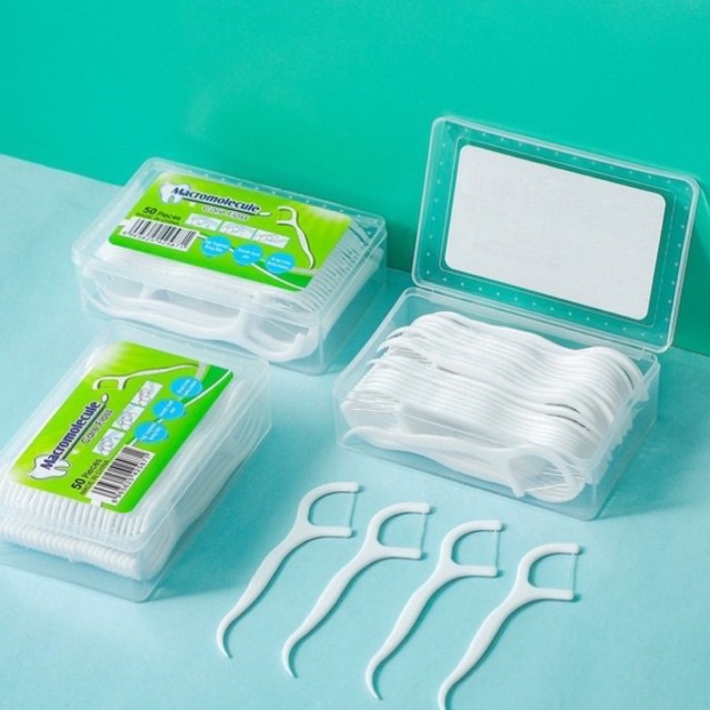 Hộp 50 Tăm Chỉ nha khoa bảo vệ răng miệng chống sâu răng, tăm chỉ nha khoa