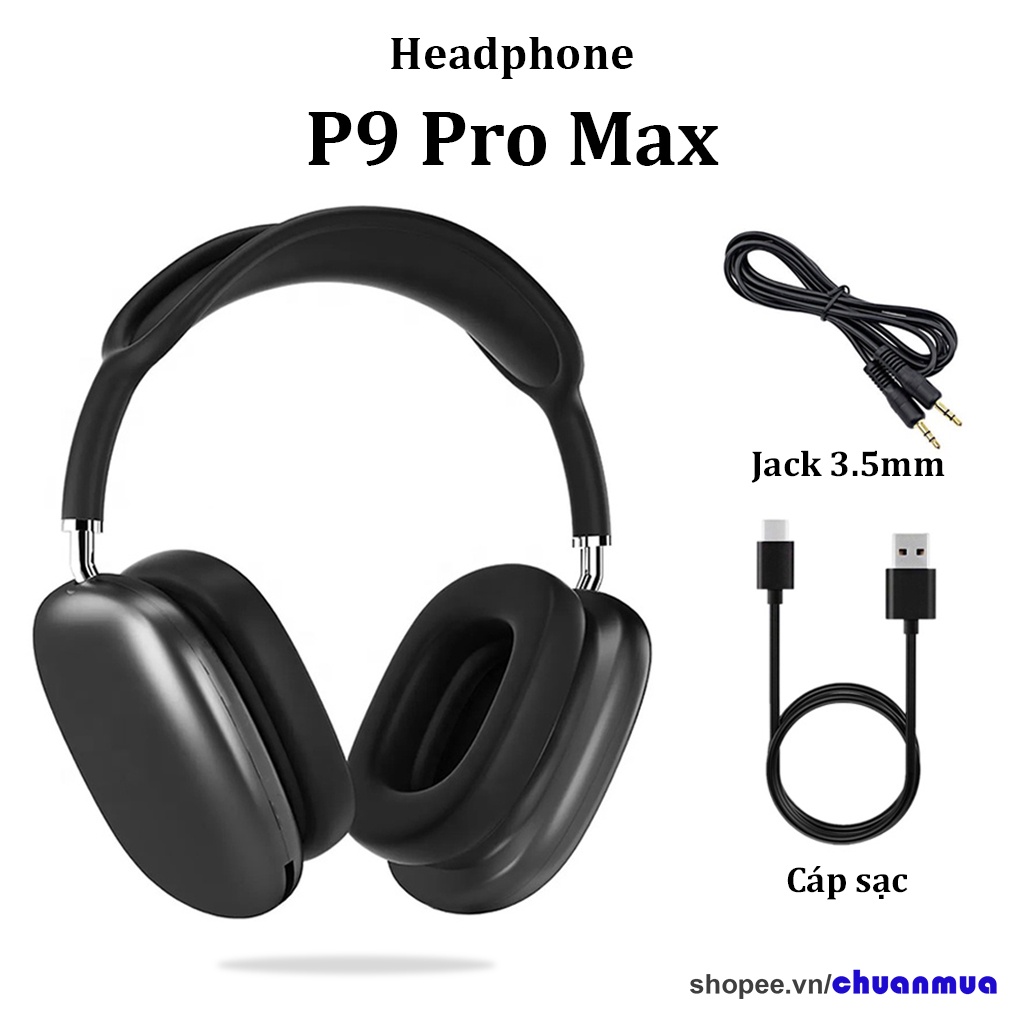Tai Nghe Bluetooth Chụp Tai P9 PRO MAX Có Mic Chống Ồn Wireless Headphone ( Kết Nối Không Dây Nghe Nhạc Xem Phim )