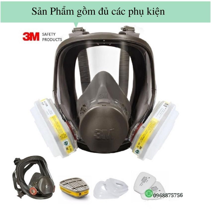 Bộ Mặt nạ phòng độc 3m6800 chống hóa chất,phun trừ sâu,khói bụi nhà máy đầy đủ phụ kiện