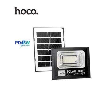 Đèn ngoài trời năng lượng mặt trời Hoco DL07 plus chống nước IP67, công suất cao 45W 2000mAh, tiện lợi cao cấp