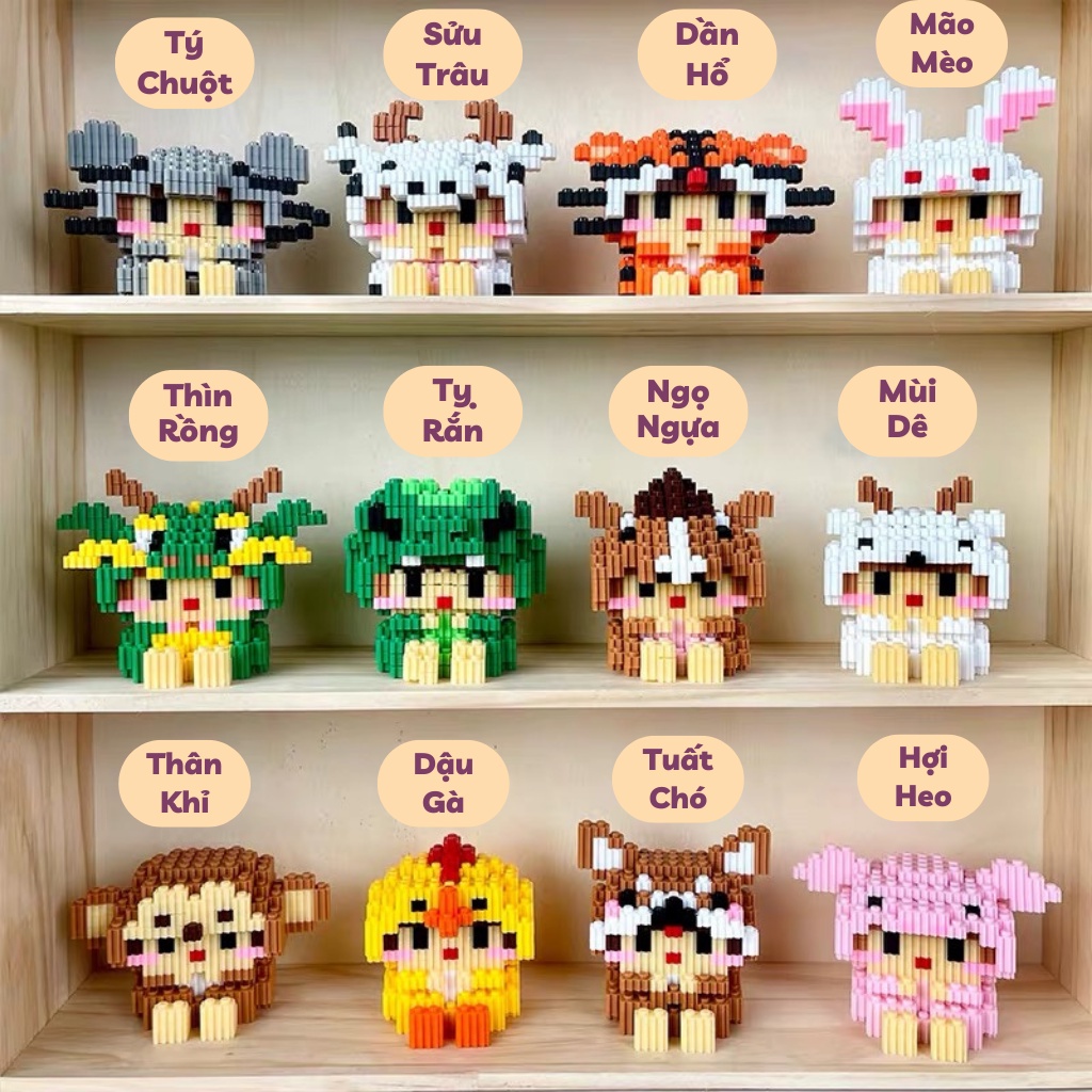 Lego 12 con giáp mini tặng kèm búa