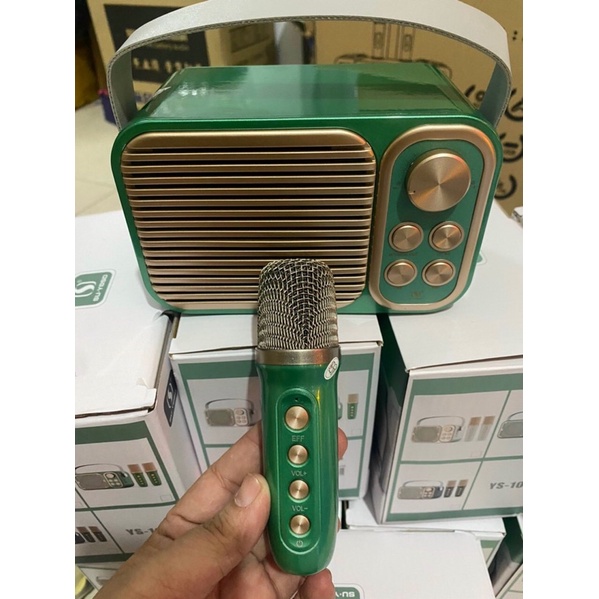 Loa bluetooth karaoke ys-14 Đc ít màu xanh nha ace Ai lấy lên toa sớm ko hết màu ạ