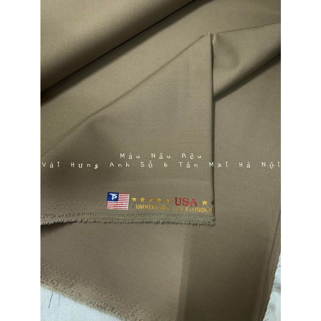 Vải Kaki USA 5 Sao Cao Cấp - May Quần Nam - Khổ 1.5m - Vải Hưng Anh