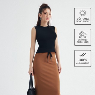 Áo Ba Lỗ Cổ Bo Thường Nữ Busy 1 Lớp Thun Zip Dẻo Co Giãn Ôm Sát BL14T